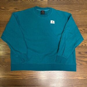 Jordan Oversized Flight Fleece Crewneck Sweatshirt in Teal size Women’s Medium